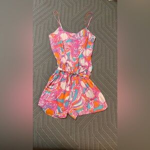XS Lilly Pulitzer Spaghetti Strap Romper - Multi Color
